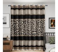 Générique Rideaux Motif Léopard Rayé 140x240 cm (LxH), Lot de 2