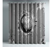 Générique Rideaux Occultants 135 x 244 cm, planètes Taches d’Encre Fantastique Thermiques pour Chambre et Salon, Gris Clair 2 Panneaux de Rideaux Isolants, Tissu Épais Anti-Lumière et Anti-Bruit