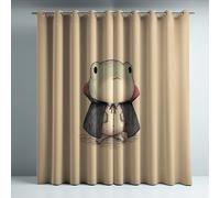 Générique Rideaux Occultants 230 x 255 cm, Gentleman Grenouille Dessin animé Thermiques pour Chambre et Salon, Jaune 2 Panneaux de Rideaux Isolants, Tissu Épais Anti-Lumière et Anti-Bruit