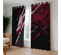 Générique Rideaux Occultants Thermiques Isolants à Œillets Agile Puissant Mythique Rideaux Décoratifs pour la Maison Tissu Ultra Doux Réducteur de Lumière, Lot de 2 Noir Pur 140 x 260 cm(lxH)