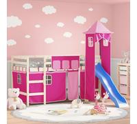 Générique Rideaux pour lit Mezzanine avec Tour Rose Polyester,Meubles, Lits & Accessoires, Accessoires pour Lits et Cadres de lit, Rose (Poids 3.31KG)