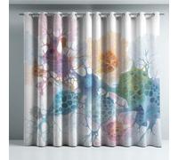 Générique Rideaux Thermiques Géométrie Illustration Rideaux à œillets Doux Microfiber Réducteur de Bruit Tentures Occultants pour Le Salon La Chambre Bureau Blanc 140 x 175 cm 2 Panneaux