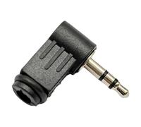 Générique Right Angle Jack Plug - 3 Pole Audio Terminal, DIY Cable Extension, Stereo Male Converter | Microphone Assembly, AUX Modification, Sound Equipment, Music Production, Setup, Vehicle