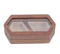 Générique Ring Bearer Box, Wood Wedding Ring Holder 3.94x1.97x1.1 Inches, Rustic Jewelry Organizer with Secure Lid for Engagement, Groom, Bride, Anniversaries, Special Ceremony, Romantic Gift Display