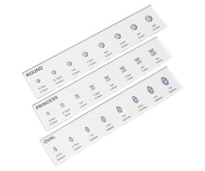 Générique Ring Sizers - Clear Acrylic Material | Gem Gauge Sizer Template Tool And Shape Sizing Measurement Jewelry Making | For Women Beginners Birthday Gift And Carat Identification Use