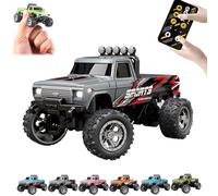 Générique RipRush Mini Monster 1:64 Off-Road LED Alloy Racer, 2025 New 3-Speed Variable Speed Off-Road Vehicle with LED and Remote Control, Unleash Adventure, Build Skills (Gray,#A)