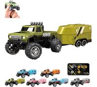 Générique Riprush Mini Monster 1:64 Off-Road LED Alloy Racer, 3-Speed Modes, 360° Flip Rip Rush Alloy Racer with LED Lights, Unleash Adventure, Build Skills (Type D)
