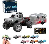 Générique RipRush Mini Monster 1:64 Off-Road LED Alloy Racer, 3-Speed Modes, 360° Flip Rip Rush Alloy Racer with LED Lights, 2.4GHz Racing System, Speed/Steering Adjustable (C)