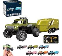 Générique RipRush Mini Monster 1:64 Off-Road LED Alloy Racer, 3-Speed Modes, 360° Flip Rip Rush Alloy Racer with LED Lights, 2.4GHz Racing System, Speed/Steering Adjustable (D)