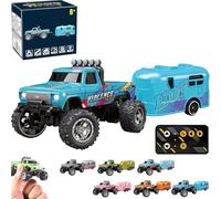 Générique RipRush Mini Monster 1:64 Off-Road LED Alloy Racer, 3-Speed Modes, 360° Flip Rip Rush Alloy Racer with LED Lights, 2.4GHz Racing System, Speed/Steering Adjustable (B)