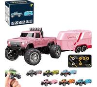 Générique RipRush Mini Monster 1:64 Off-Road LED Alloy Racer, 3-Speed Modes, 360° Flip Rip Rush Alloy Racer with LED Lights, 2.4GHz Racing System, Speed/Steering Adjustable (F)