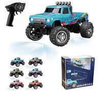 Générique RipRush Mini Monster 1:64 Off-Road LED Alloy Racer, 360° Flip Rip Rush Alloy Racer, 2025 New 3-Speed Variable Speed Off-Road Vehicle, 3-Speed Modes, 2.4GHz Racing System (Gift BoxB,Blue)