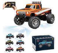 Générique RipRush Mini Monster 1:64 Off-Road LED Alloy Racer, 360° Flip Rip Rush Alloy Racer, 2025 New 3-Speed Variable Speed Off-Road Vehicle, 3-Speed Modes, 2.4GHz Racing System (Gift BoxA,Orange)