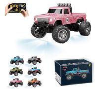 Générique RipRush Mini Monster 1:64 Off-Road LED Alloy Racer, 360° Flip Rip Rush Alloy Racer, 2025 New 3-Speed Variable Speed Off-Road Vehicle, 3-Speed Modes, 2.4GHz Racing System (Gift BoxA,Pink)