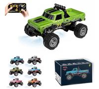 Générique RipRush Mini Monster 1:64 Off-Road LED Alloy Racer, 360° Flip Rip Rush Alloy Racer, 2025 New 3-Speed Variable Speed Off-Road Vehicle, 3-Speed Modes, 2.4GHz Racing System (Gift BoxA,Green)