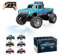 Générique RipRush Mini Monster 1:64 Off-Road LED Alloy Racer, 360° Flip Rip Rush Alloy Racer, 2025 New 3-Speed Variable Speed Off-Road Vehicle, 3-Speed Modes, 2.4GHz Racing System (Gift BoxA,Blue)