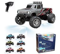 Générique RipRush Mini Monster 1:64 Off-Road LED Alloy Racer, 360° Flip Rip Rush Alloy Racer, 2025 New 3-Speed Variable Speed Off-Road Vehicle, 3-Speed Modes, 2.4GHz Racing System (Gift BoxB,Gray)