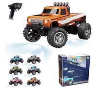 Générique RipRush Mini Monster 1:64 Off-Road LED Alloy Racer, 360° Flip Rip Rush Alloy Racer, 2025 New 3-Speed Variable Speed Off-Road Vehicle, 3-Speed Modes, 2.4GHz Racing System (Gift BoxB,Orange)