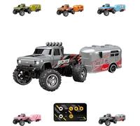 Générique Riprush Mini Monster 1:64 Off-Road LED Alloy Racer, 360° Flip Rip Rush Alloy Racer with LED Lights, 2025 New 3-Speed Variable Speed Off-Road Vehicle, Mini Rc Car (Grey)