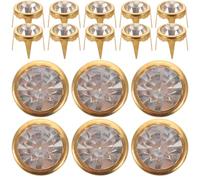 Générique Rivets Décoratifs pour Paquet 8 MM 100 Pièces Strass Cristal Blanc à Bord Doré Rivets Soi-Même pour Cuir Vêtements et Accessoires Bricolage et Personnalisation Artisanale