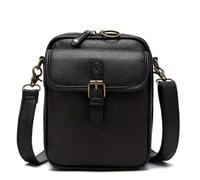Générique Roarrave Crossbody Leather Bag, New Crossbody Leather Bag for Women, Anti-Theft Retro Design, Large Capacity (black)