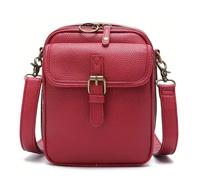 Générique Roarrave Crossbody Leather Bag, New Crossbody Leather Bag for Women, Anti-Theft Retro Design, Large Capacity (wine red)