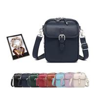 Générique Roarrave Crossbody Leather Bag, Women’s 2025 Vintage, Anti Theft Shoulder Bags, Built in Wallet with Card Slots (dark blue)