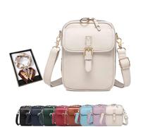 Générique Roarrave Crossbody Leather Bag, Women’s 2025 Vintage, Anti Theft Shoulder Bags, Built in Wallet with Card Slots (white)