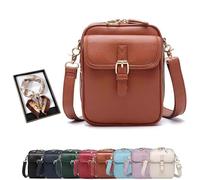 Générique Roarrave Crossbody Leather Bag, Women’s 2025 Vintage, Anti Theft Shoulder Bags, Built in Wallet with Card Slots (brown)