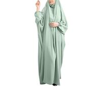 Générique Robe Abaya Femme Décontractée Style Arabe Moderne Tenue Confortable Élégante pour Toutes Occasions du Quotidien (Mint Green, One Size)