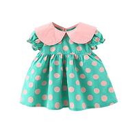Générique Robe Ado Fille 6M-3Y Bébé Imprimé À Manches Courtes Princesse Filles Robe Bébé Filles Robes