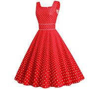 Générique Robe Ado Robe De Ceremonie Robe Rouge Femme Robe A Pois Vintage Robe Courte Cocktail Robe De Soirée Grande Taille Femme Robe Vintage Années 50 Sexy