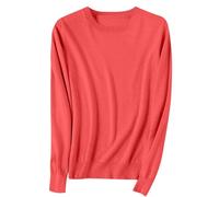 Générique Robe Ample Et Courte For Girls Cute Crew Neck Soft Knit Pullovers Teens Casual Loose Spring Long Sleeve Tops 5 15 Years Robe De Fille (Watermelon Red, 6-7 Years)