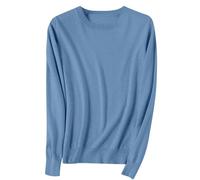 Générique Robe Ample Et Courte For Girls Cute Crew Neck Soft Knit Pullovers Teens Casual Loose Spring Long Sleeve Tops 5 15 Years Robe De Fille (Dark Blue, 6-7 Years)