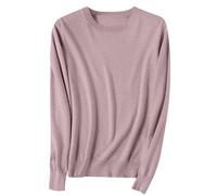 Générique Robe Ample Et Courte For Girls Cute Crew Neck Soft Knit Pullovers Teens Casual Loose Spring Long Sleeve Tops 5 15 Years Robe De Fille (Purple, 8-9 Years)