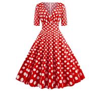 Générique Robe Annee 50 Robe Femme Soiree Robes Business Tenue pour Mariage Invité Femme Robe Blanche Chic Robe A Paillette Une Ligne Rockabilly Robe Sexy