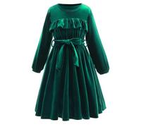 Générique Robe Bebe Fille, Ensemble Robe De NoëL BéBé Fille NoëL Enfant BéBé DAY8 Cérémonie Princesse Manche Longue Christmas Costume avec Tutu Jupe Verte Ensemble Pailleté avec Nœud Papillon, Rouge