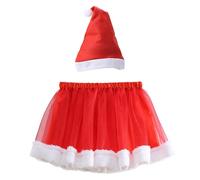 Générique Robe Bebe Fille, Jupe Fille De NoëL Robe NoëL Enfant BéBé Cute Print Patchwork Long Sleeve Ribbed Romper Tops Dress Tenue De | Manche Courte 1 an 2 Ans Fête Vêtements Premier