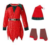 Générique Robe bébé Fille Noël, BéBéS Filles Ma PremièRe Robe De NoëL Robes VêTements De BéBé Noel 2 Ans Rouge Fille | Mon 1er / 2e / 3e Anniversaire en Coton à Manches