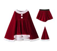 Générique Robe bébé Fille Noël, BéBéS Filles Ma PremièRe Robe De NoëL Robes VêTements De BéBé Noel 2 Ans Rouge Fille | Mon 1er / 2e / 3e Anniversaire en Coton à Manches