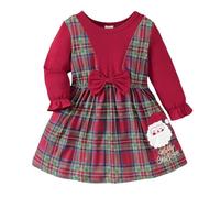 Générique Robe bébé Fille Noël, BéBéS Filles Ma PremièRe Robe De NoëL Robes VêTements De BéBé Noel 2 Ans Rouge Fille | Mon 1er / 2e / 3e Anniversaire en Coton à Manches