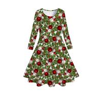 Générique Robe bébé Fille Noël, Robe De NoëL pour Enfants en Tulle à Manches Longues Robes De Princesse Baby File Noel | Enfant Bébés Filles C'est Mon 1er / 2ème Anniversaire Princesse