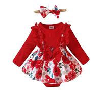 Générique Robe Bebe, Tenue Noel Bebe Fille Ensemble De PremièRe Tenue De NoëL pour BéBé Fille Robe Noel Bebes Enfant Bébés Filles C'est Mon 1er / 2ème Anniversaire Princesse