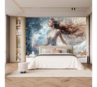 Générique Robe Blanche Femme Papier Peint Photo, Personnages Mat image Muraux Poster, épaissi Photo Murale pour Chambre Salon Chambre d'enfants Mur de fond TV Dortoir Décoration Murale 250 x 175 CM