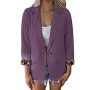Générique Robe Blazer Femme - Tailleur Femme Ensemble Jupe - Veste De Tailleur Décontractée pour Femme Couleur Unie Coupe Ajustée Manches Mi-Longues