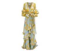 Générique Robe Boheme Femme Robe décontractée en Mousseline de Soie pour Femme Robe Ample Grande Taille Robe Maxi pour Fête Femmes