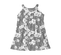 Générique Robe Ceremonie Fille 14 Ans Robe d'été sans Manches à Motifs Floraux pour Fille Tenue légère et Confortable pour Les activités Quotidiennes et Les Loisirs (Grey, 5-6 Years)