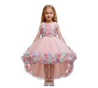 Générique Robe Ceremonie Fille Robe sans Manches à Fleurs pour Filles,Jupe Tutu superposée pour Les fêtes et célébrations