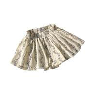 Générique Robe Courte à Volants imprimée Florale pour Fille Ensemble Estival Parfait pour Les Occasions décontractées et Les fêtes joyeuses (Black, 7-8 Years)