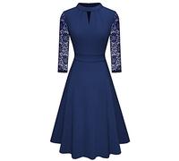 Générique Robe Courte Robe évidée à col Montant et Jupe trapèze Grande balançoire